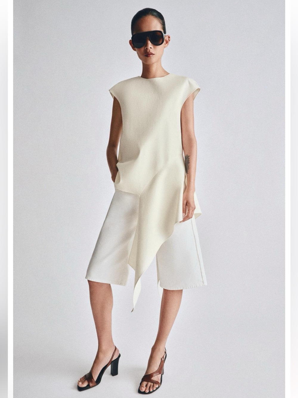 ZARA ZW COLLECTION ASYMMETRIC TOP Size XS - Picture 8 of 13
